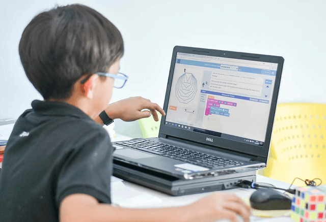 Student on laptop